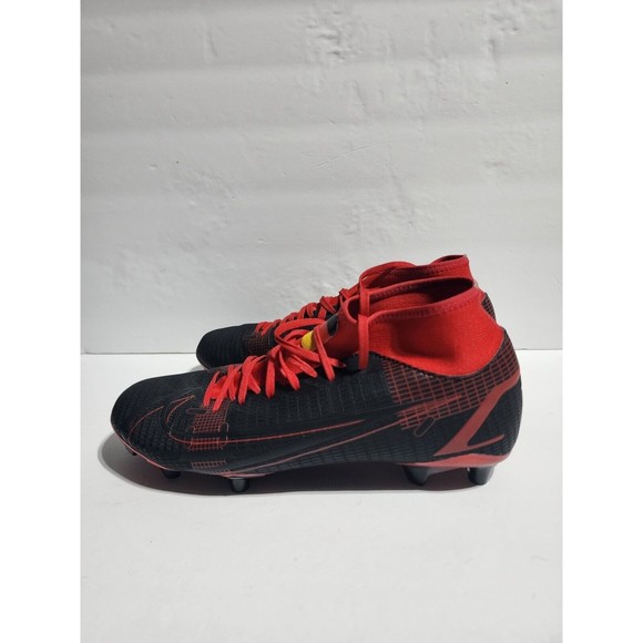 Nike Men size 8 Mercurial Superfly Customized YAVI Black and RED Soccer Cleats - Picture 4 of 11